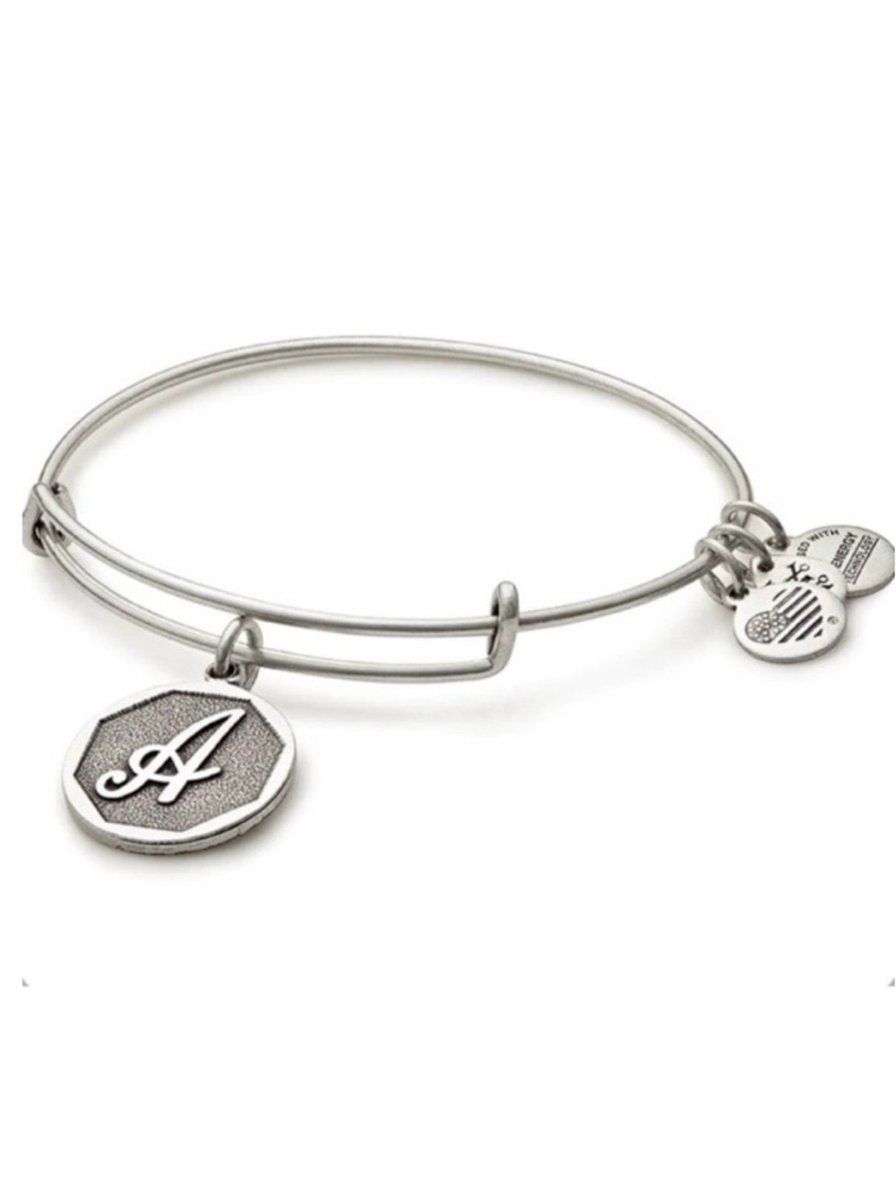 Alex & Ani- INITIAL 'A' CHARM BANGLE BRACELET